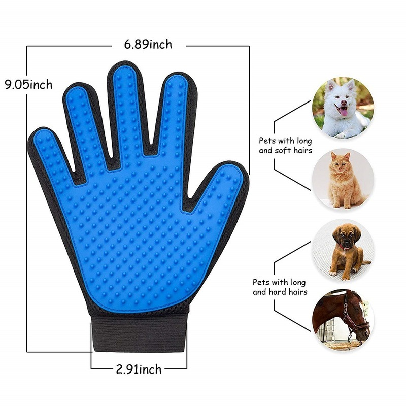 Katzenpflegehandschuh für Katzen Wollhandschuh Tierhaar-Enthaarungsbürste Kammhandschuh für Haustier Hund Reinigungsmassagehandschuh für Tierverkauf