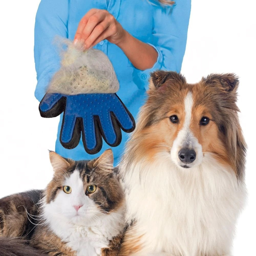 Katzenpflegehandschuh für Katzen Wollhandschuh Tierhaar-Enthaarungsbürste Kammhandschuh für Haustier Hund Reinigungsmassagehandschuh für Tierverkauf