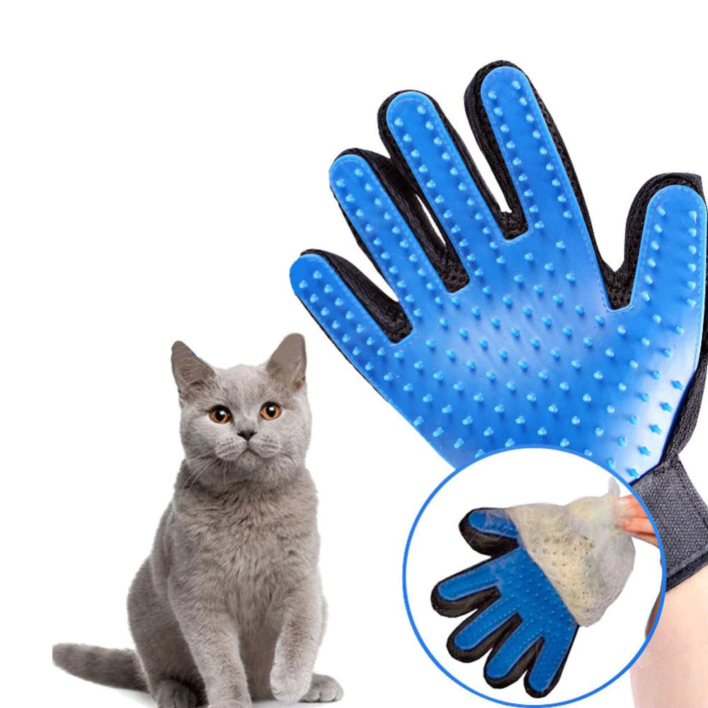 Katzenpflegehandschuh für Katzen Wollhandschuh Tierhaar-Enthaarungsbürste Kammhandschuh für Haustier Hund Reinigungsmassagehandschuh für Tierverkauf