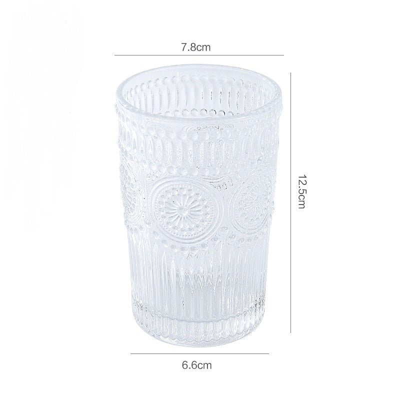 Glass Water Cup Bohemia Phnom Penh Sun Cup Embossed Cup