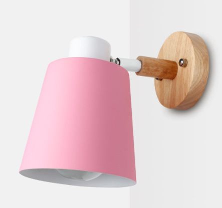 Bedside Wall Lamp Wooden Plug Switch Nordic Decorative Lamps