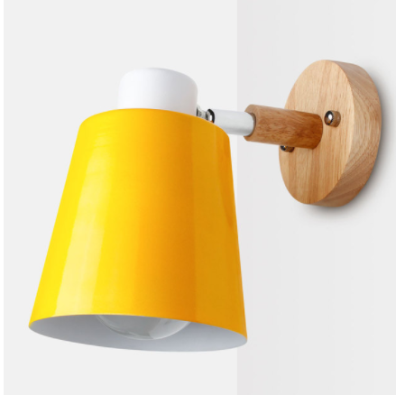 Bedside Wall Lamp Wooden Plug Switch Nordic Decorative Lamps