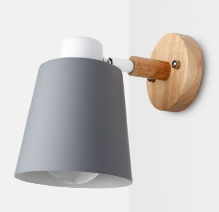 Bedside Wall Lamp Wooden Plug Switch Nordic Decorative Lamps