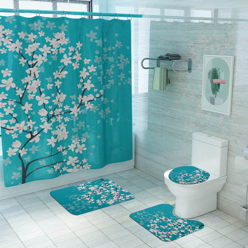 Daffodil Toilet Bathroom Shower Curtain Shower Partition