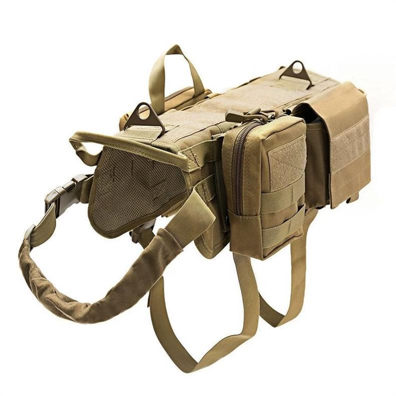 Ihrtrade Tactical Dog Harness Molle System Vest Adjustable Military