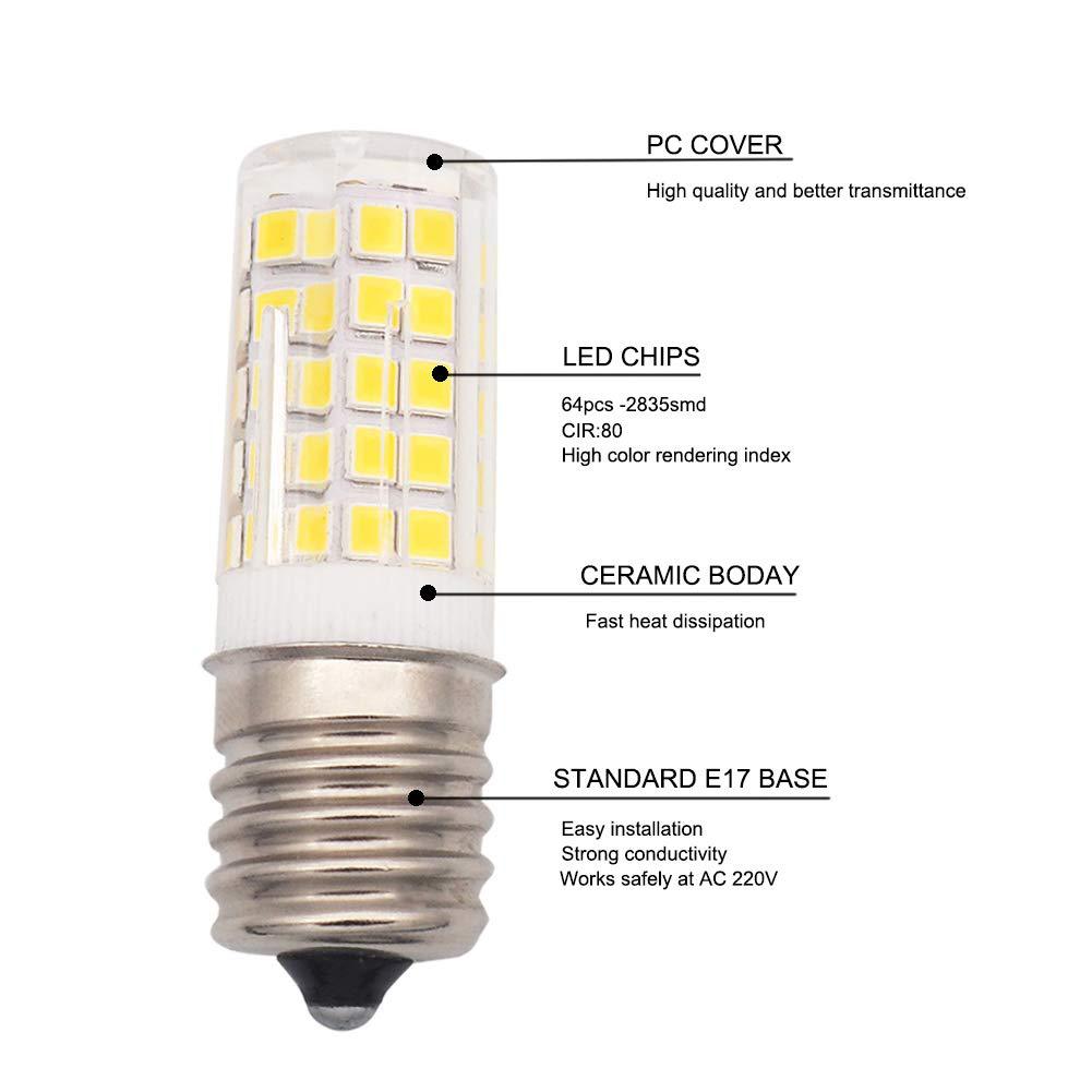 LED Corn Bulb E17-5W-52D Ceramic Direct Plug Light Source 110V220V Refrigerator Freezer Bulb