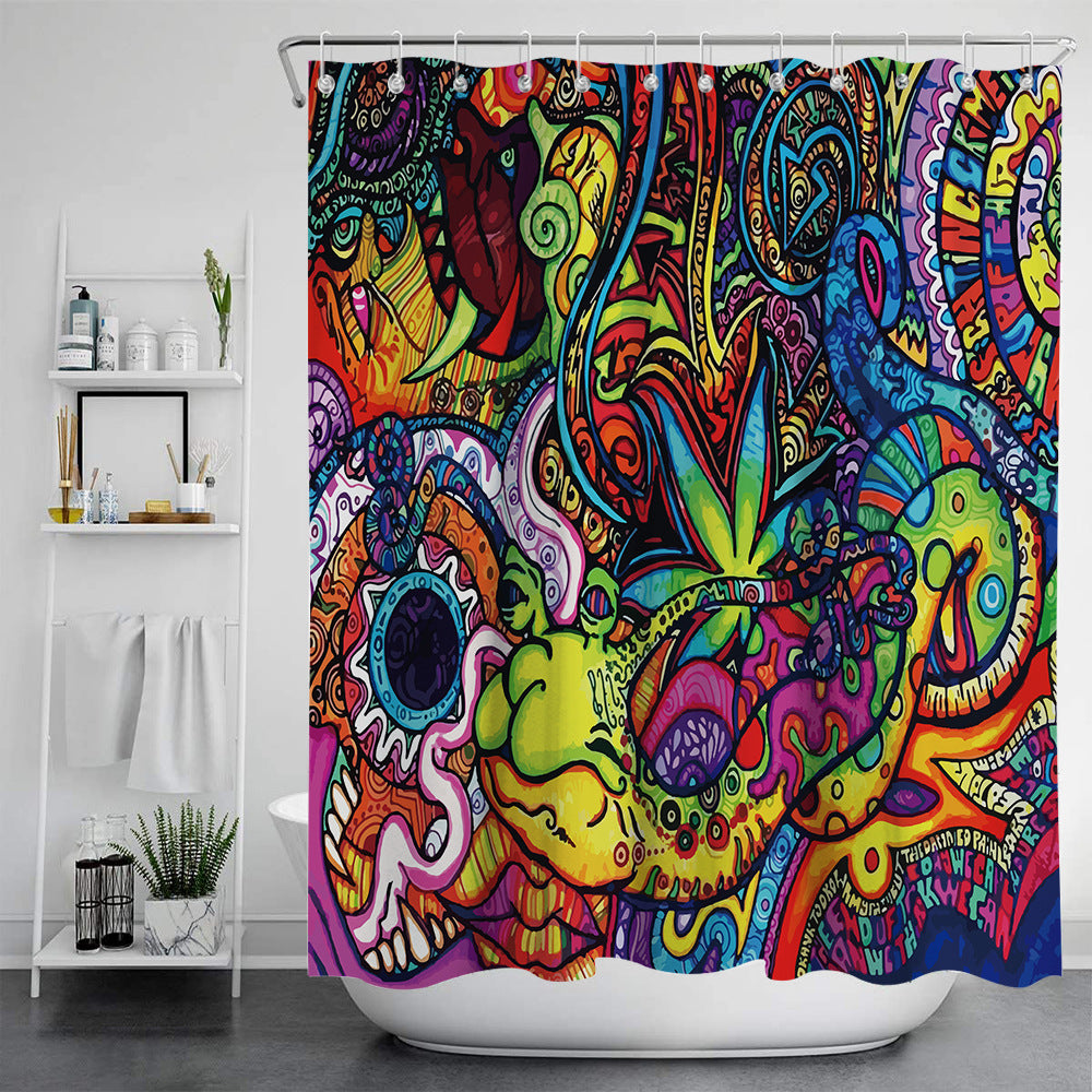 Digital Print-free Bathroom Curtain