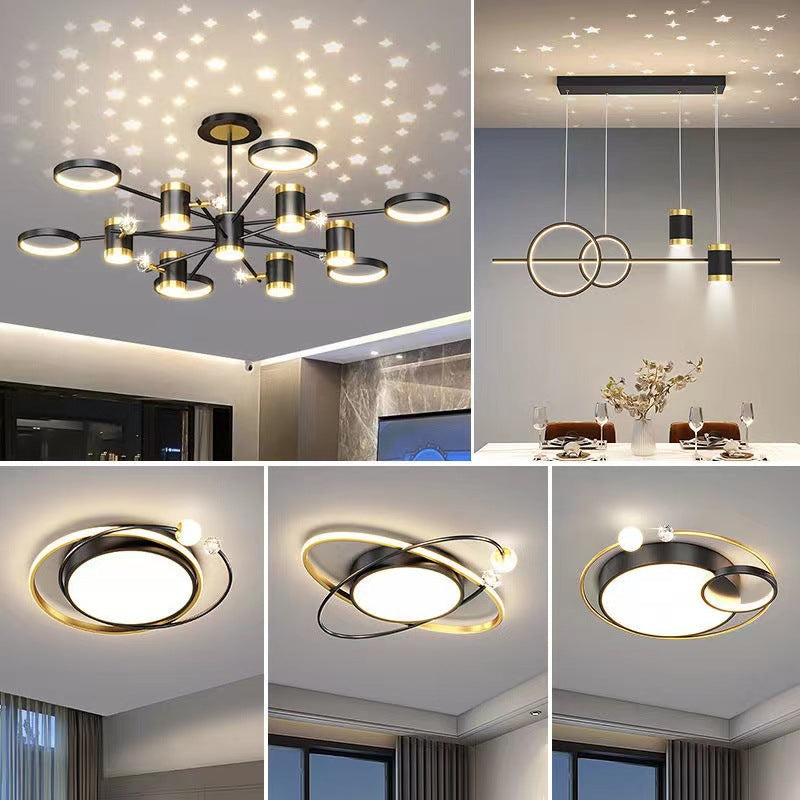 Light Luxury Chandelier Nordic Star Lamp Combination Whole House Package