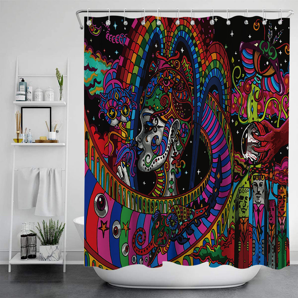 Digital Print-free Bathroom Curtain