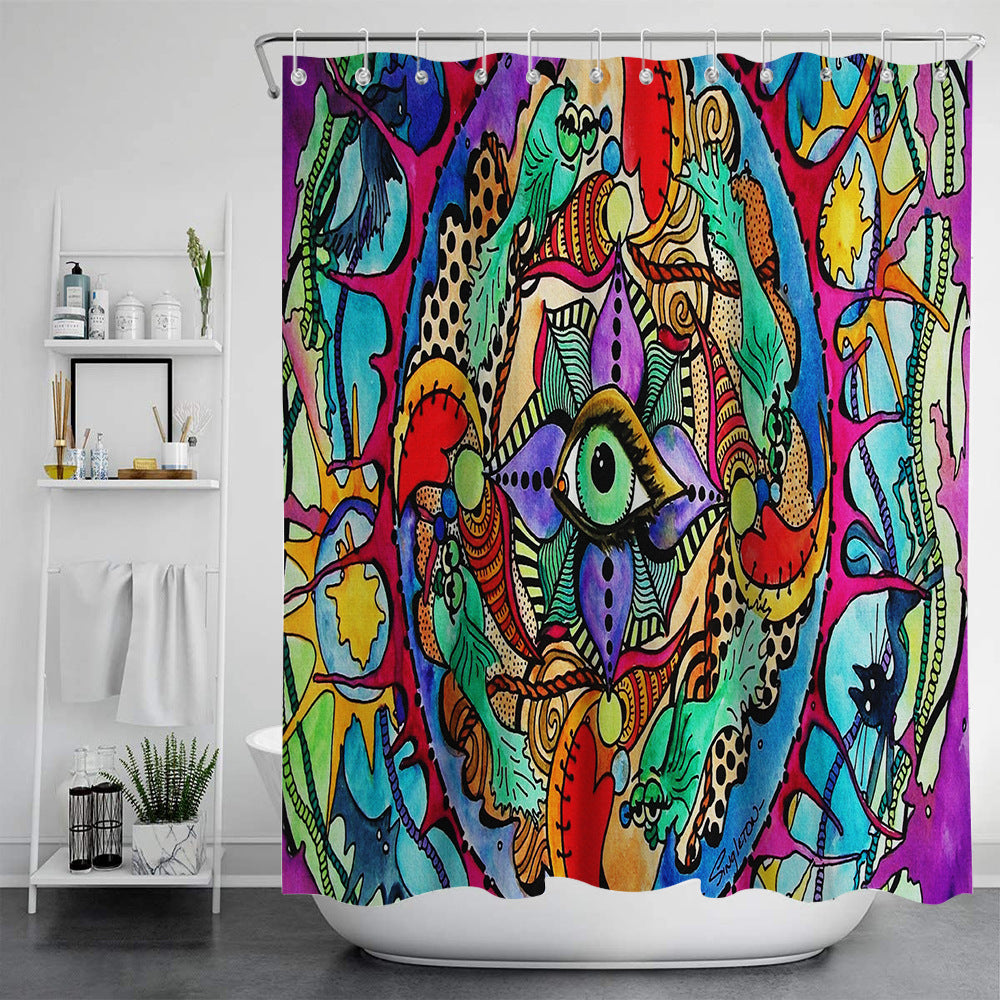 Digital Print-free Bathroom Curtain