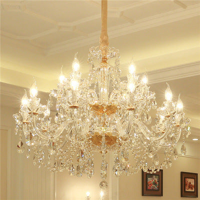 Luxury Crystal Chandelier In Living Room