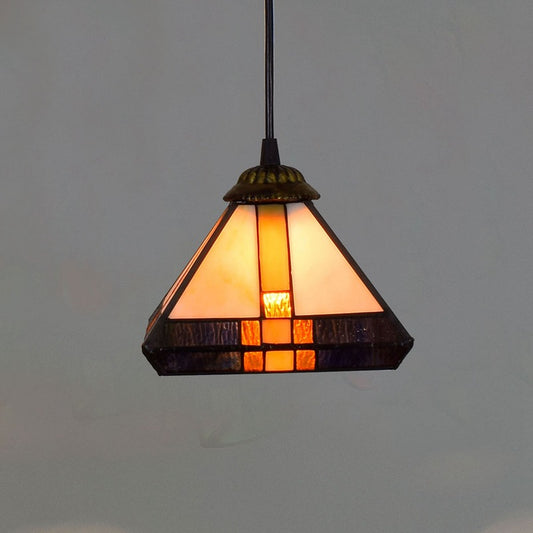 Colored Glass Aisle, Balcony, Corridor, Bar Counter, Coffee Colored Square Small Chandelier